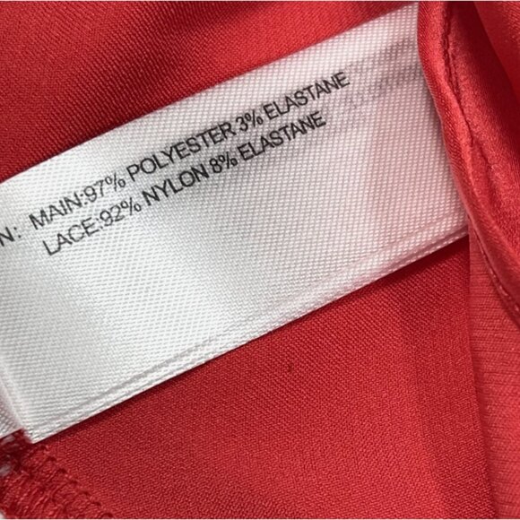 Fox & Royal Lace Chemise Size 18 Burnt Coral Slinky Nightgown NWT - Picture 11 of 13